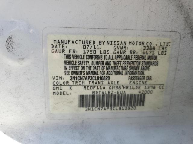 Photo 11 VIN: 3N1CN7AP3CL810820 - NISSAN VERSA 