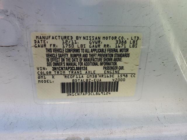 Photo 11 VIN: 3N1CN7AP3CL869124 - NISSAN VERSA 