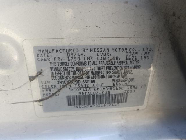 Photo 9 VIN: 3N1CN7AP3DL832169 - NISSAN VERSA S 