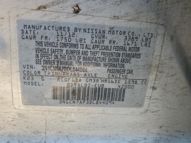 Photo 9 VIN: 3N1CN7AP3DL844094 - NISSAN VERSA S 