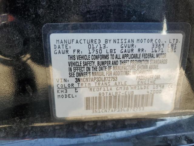 Photo 11 VIN: 3N1CN7AP3DL872753 - NISSAN VERSA S 