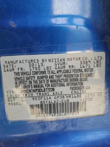 Photo 11 VIN: 3N1CN7AP3DL877239 - NISSAN VERSA 