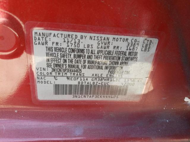 Photo 11 VIN: 3N1CN7AP3EK444625 - NISSAN VERSA 