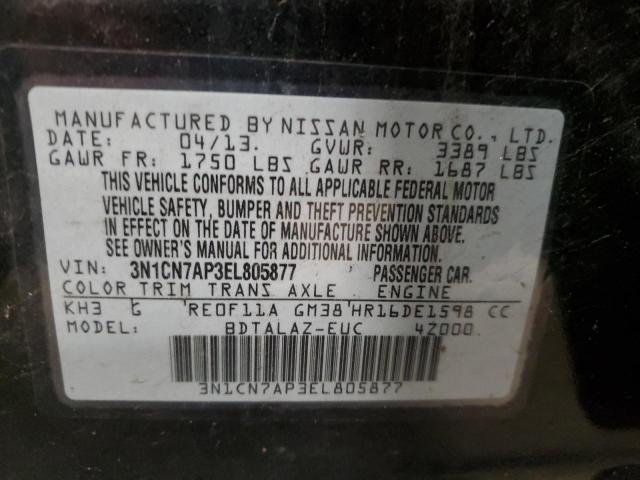 Photo 11 VIN: 3N1CN7AP3EL805877 - NISSAN VERSA 