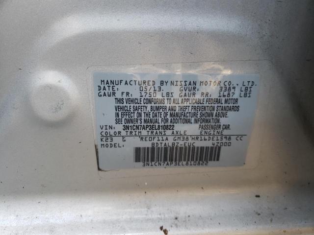 Photo 9 VIN: 3N1CN7AP3EL810822 - NISSAN VERSA 