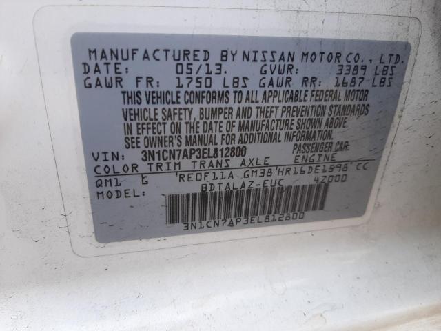 Photo 11 VIN: 3N1CN7AP3EL812800 - NISSAN VERSA S 