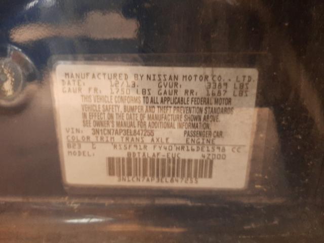 Photo 9 VIN: 3N1CN7AP3EL847255 - NISSAN VERSA 