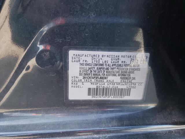 Photo 9 VIN: 3N1CN7AP3FL800387 - NISSAN VERSA S 