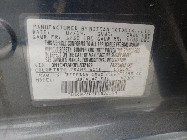 Photo 11 VIN: 3N1CN7AP3FL832109 - NISSAN VERSA S 