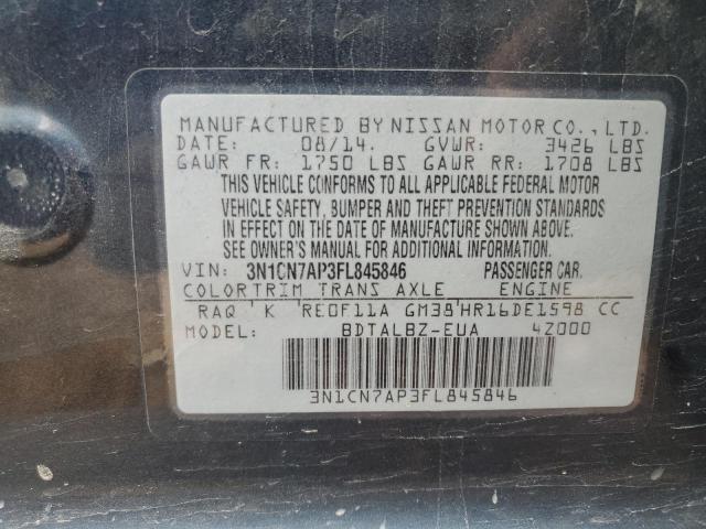 Photo 9 VIN: 3N1CN7AP3FL845846 - NISSAN VERSA S 