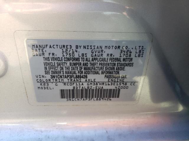 Photo 9 VIN: 3N1CN7AP3FL889426 - NISSAN VERSA S 