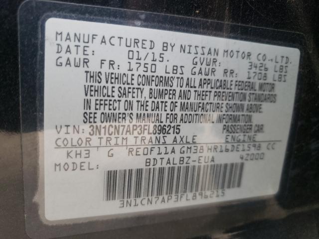 Photo 9 VIN: 3N1CN7AP3FL896215 - NISSAN VERSA S 