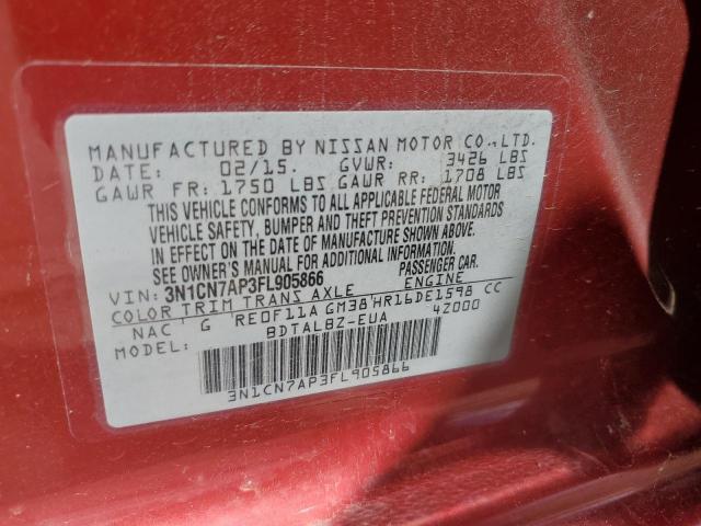 Photo 11 VIN: 3N1CN7AP3FL905866 - NISSAN VERSA 