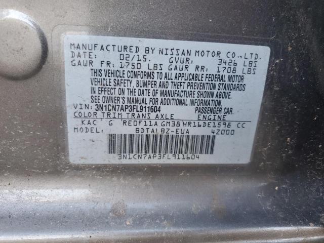 Photo 11 VIN: 3N1CN7AP3FL911604 - NISSAN VERSA 