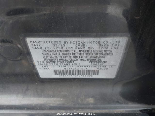 Photo 8 VIN: 3N1CN7AP3FL915328 - NISSAN VERSA 