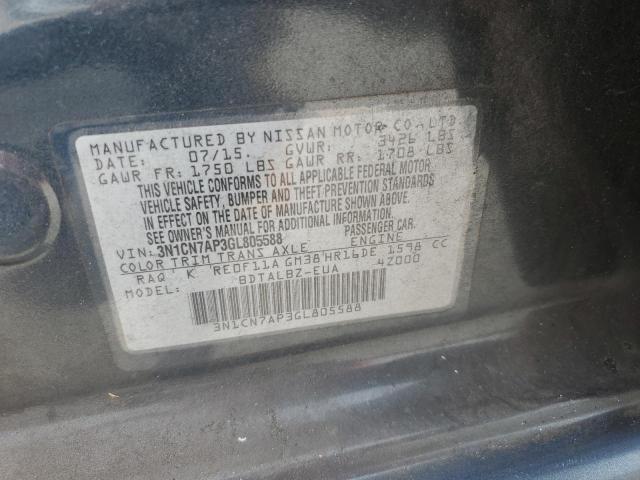 Photo 12 VIN: 3N1CN7AP3GL805588 - NISSAN VERSA 