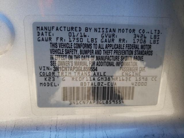 Photo 9 VIN: 3N1CN7AP3GL859554 - NISSAN VERSA S 