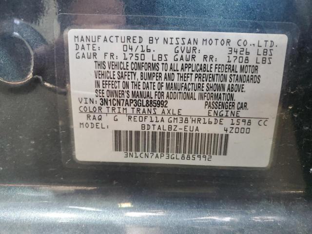 Photo 11 VIN: 3N1CN7AP3GL885992 - NISSAN VERSA S 