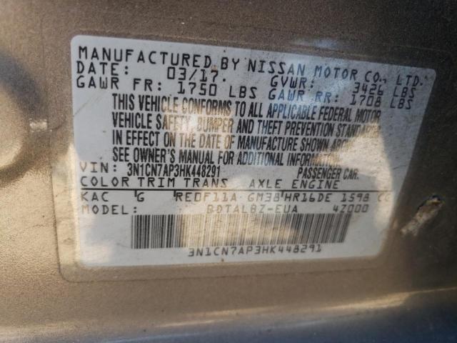 Photo 12 VIN: 3N1CN7AP3HK448291 - NISSAN VERSA S 