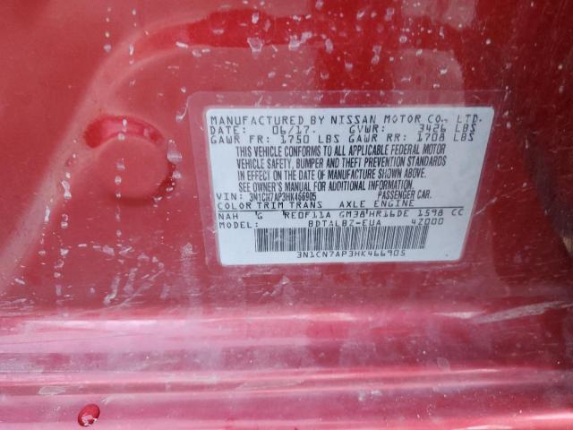 Photo 12 VIN: 3N1CN7AP3HK466905 - NISSAN VERSA S 