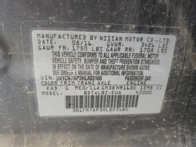 Photo 9 VIN: 3N1CN7AP3HL803180 - NISSAN VERSA S 