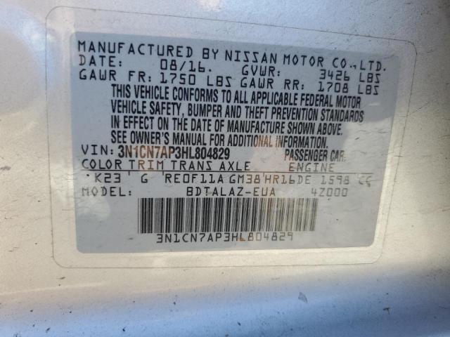 Photo 11 VIN: 3N1CN7AP3HL804829 - NISSAN VERSA S 