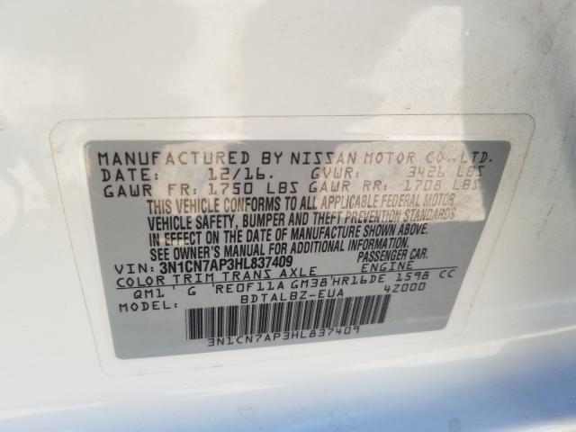 Photo 9 VIN: 3N1CN7AP3HL837409 - NISSAN VERSA S 