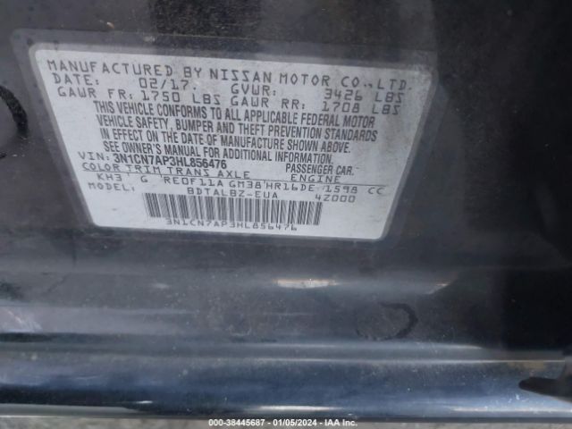 Photo 8 VIN: 3N1CN7AP3HL856476 - NISSAN VERSA 