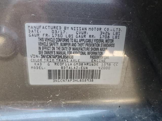 Photo 11 VIN: 3N1CN7AP3HL858938 - NISSAN VERSA 