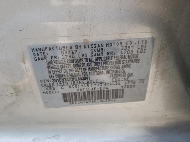 Photo 11 VIN: 3N1CN7AP3HL863041 - NISSAN VERSA S 