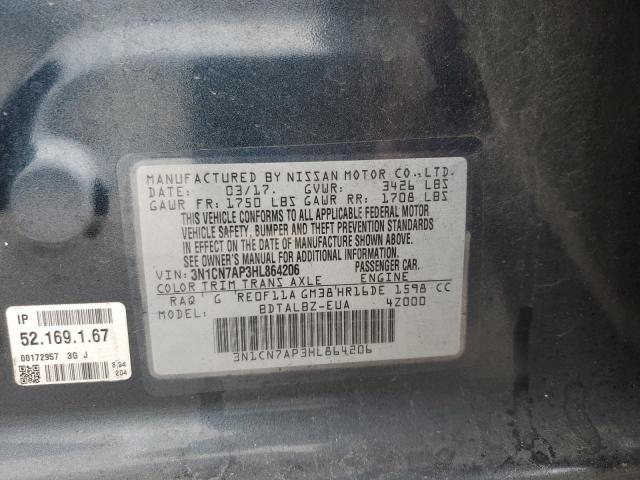 Photo 11 VIN: 3N1CN7AP3HL864206 - NISSAN VERSA 