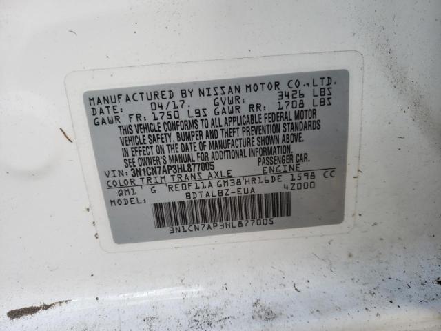 Photo 9 VIN: 3N1CN7AP3HL877005 - NISSAN VERSA S 