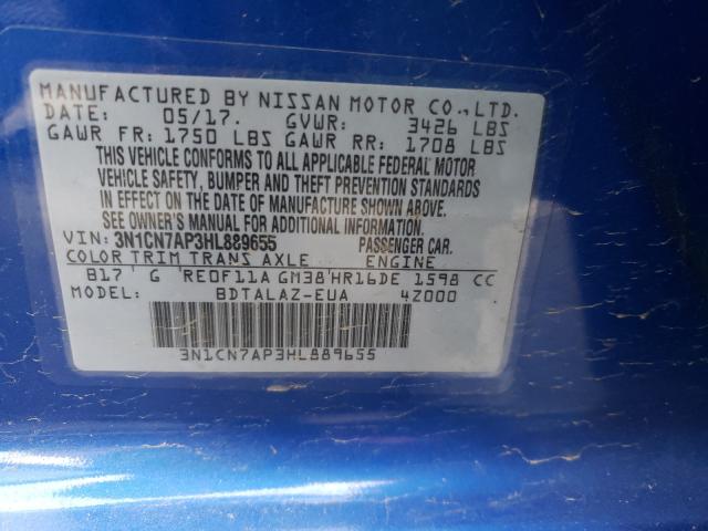 Photo 9 VIN: 3N1CN7AP3HL889655 - NISSAN VERSA S 