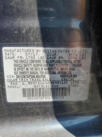 Photo 11 VIN: 3N1CN7AP3HL904753 - NISSAN VERSA S 