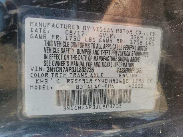 Photo 11 VIN: 3N1CN7AP3JL803735 - NISSAN VERSA S 