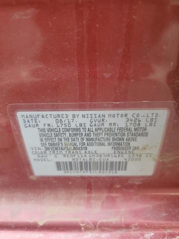 Photo 11 VIN: 3N1CN7AP3JL804318 - NISSAN VERSA S 