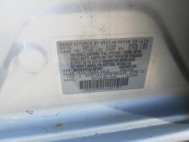 Photo 9 VIN: 3N1CN7AP3JL807347 - NISSAN VERSA S 