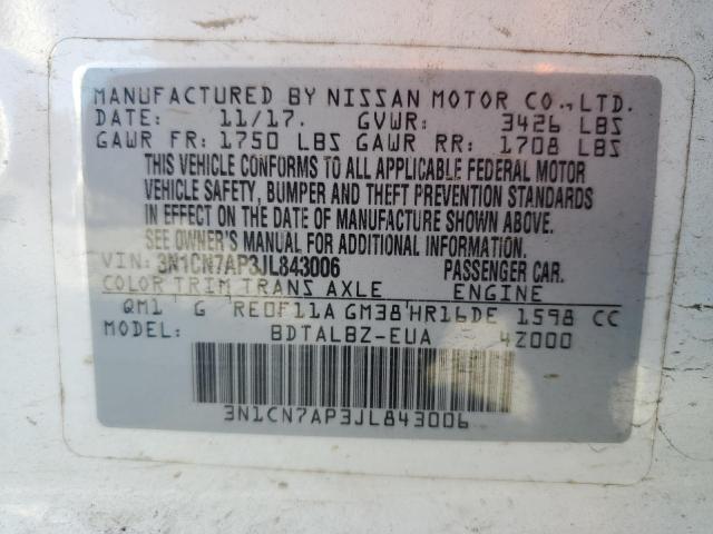 Photo 11 VIN: 3N1CN7AP3JL843006 - NISSAN VERSA 