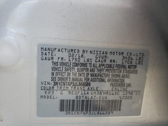 Photo 9 VIN: 3N1CN7AP3JL866589 - NISSAN VERSA S 