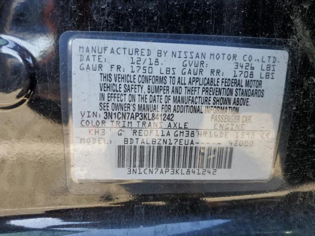 Photo 11 VIN: 3N1CN7AP3KL841242 - NISSAN VERSA S 