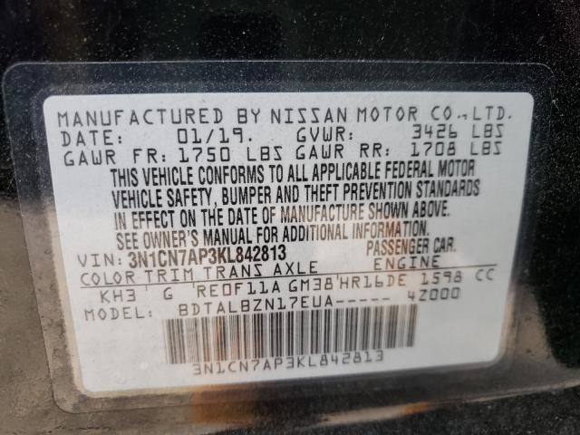 Photo 9 VIN: 3N1CN7AP3KL842813 - NISSAN VERSA S 