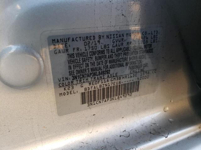 Photo 12 VIN: 3N1CN7AP3KL849292 - NISSAN VERSA S 