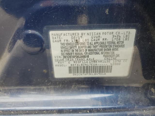 Photo 11 VIN: 3N1CN7AP3KL849518 - NISSAN VERSA S 