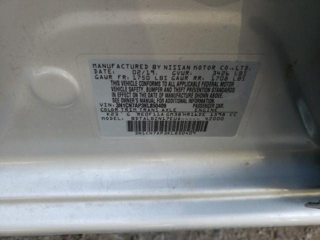 Photo 9 VIN: 3N1CN7AP3KL850409 - NISSAN VERSA S 