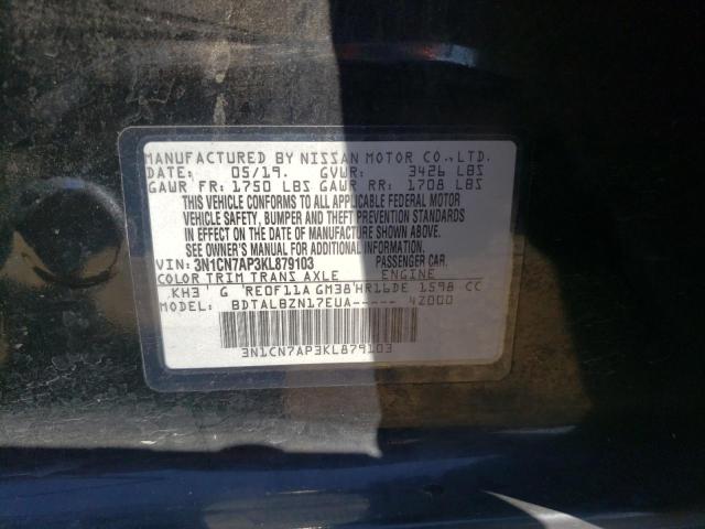 Photo 11 VIN: 3N1CN7AP3KL879103 - NISSAN VERSA 