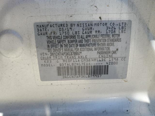 Photo 12 VIN: 3N1CN7AP3KL879957 - NISSAN VERSA 