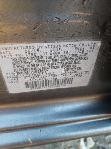 Photo 11 VIN: 3N1CN7AP3KL880722 - NISSAN VERSA S 