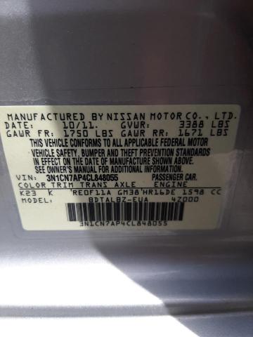 Photo 9 VIN: 3N1CN7AP4CL848055 - NISSAN VERSA S 