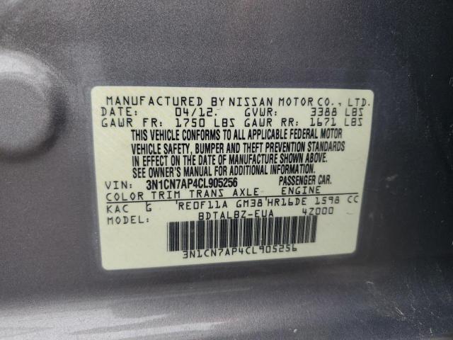 Photo 11 VIN: 3N1CN7AP4CL905256 - NISSAN VERSA S 