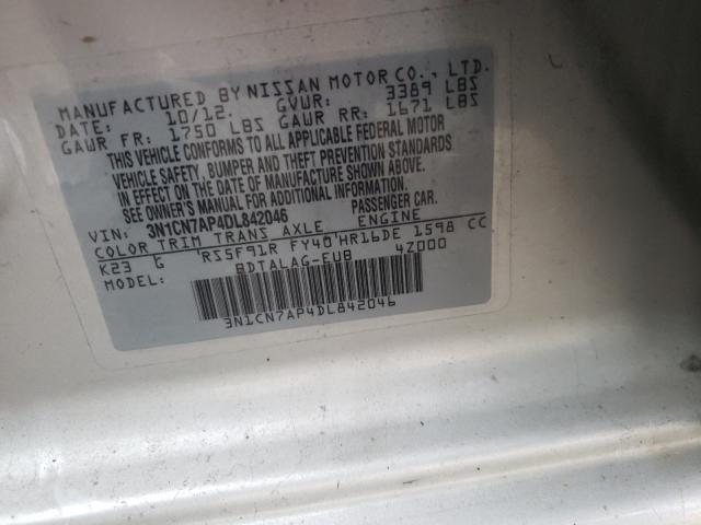 Photo 9 VIN: 3N1CN7AP4DL842046 - NISSAN VERSA S 